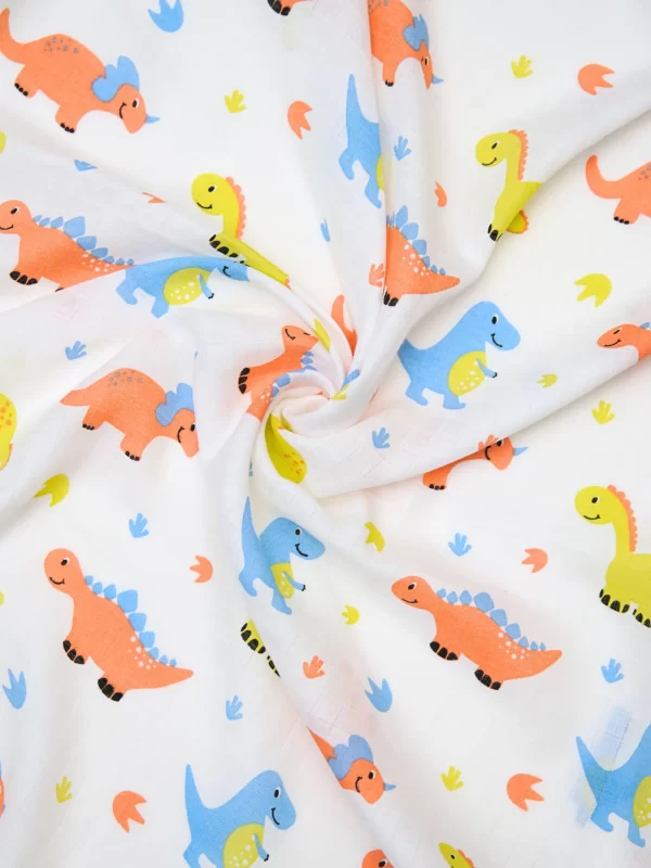 Dino Dreams: Bamboo Muslin Swaddle
