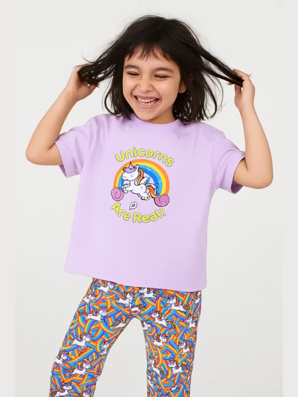 Premium: Unicorn Pop Bootcut Set (Purple)