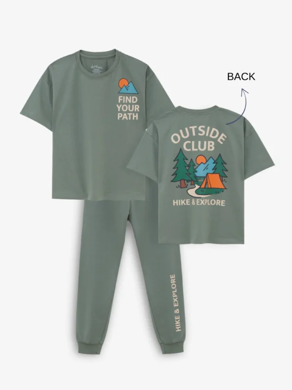 Outside Club Olive Outdoor Joggers Set