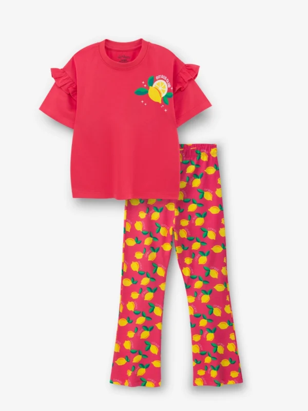 Red Citrus Spark Bootcut Pant set