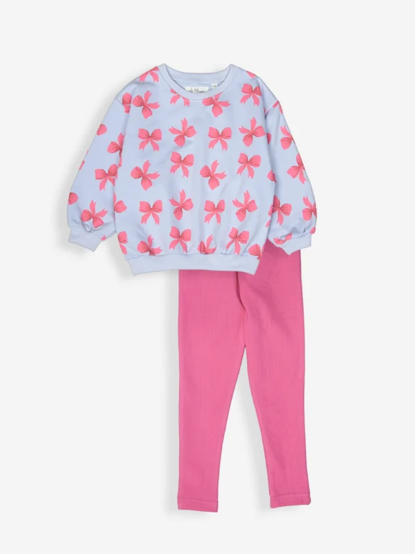 Winter Fleece: Pretty Bow Sweatshirt set