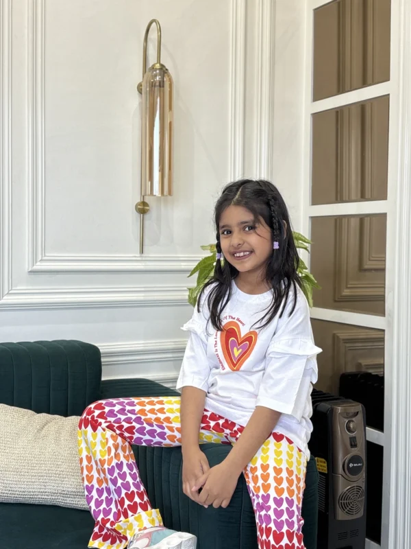 Kindness Heart T-shirt & Bootcut Pants Set