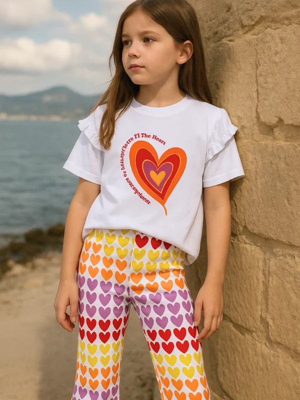 Kindness Heart T-shirt & Bootcut Pants Set