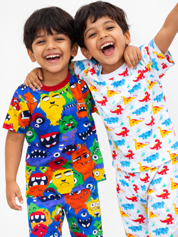 Pack of 2 Night Suits: Monster and Dino