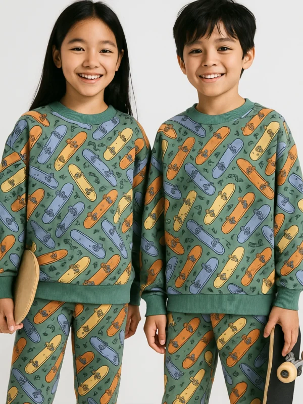 Winter Fleece: Little Skater Sweatshirt Set