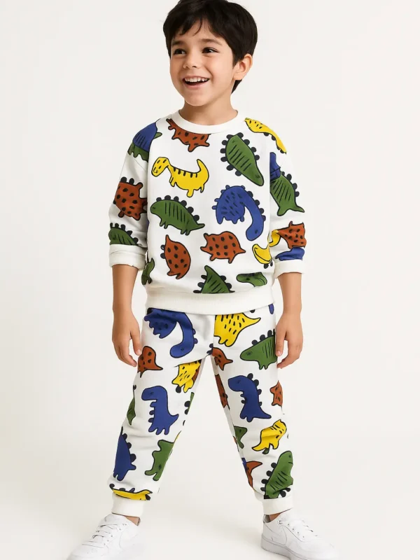 Winter Fleece: Dino Doodle Cozy Set
