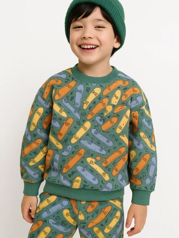 Winter Fleece: Little Skater Sweatshirt Set
