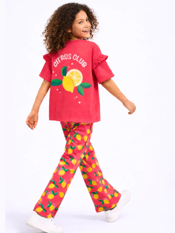 Red Citrus Spark Bootcut Pant set