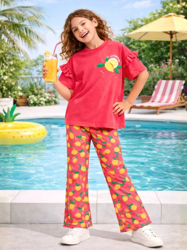 Red Citrus Spark Bootcut Pant set