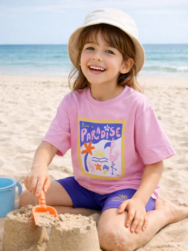 Paradise Playtime Oversized Cycling Shorts Set