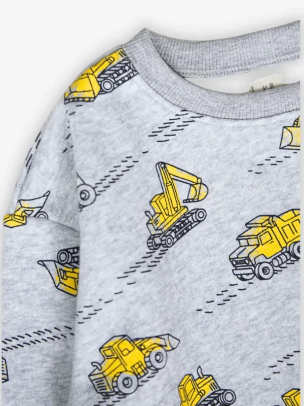 Winter Fleece: Yellow Digger Cozy Sweatshirt Set
