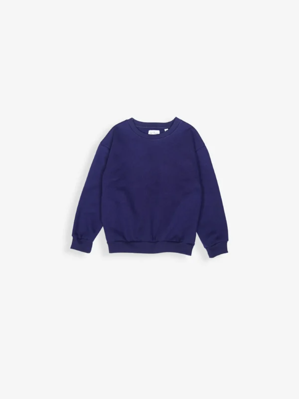 Premium Winter Fleece: Navy Blue Sweatshirt Set