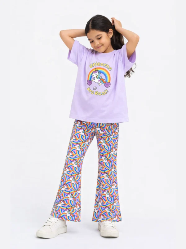 Premium: Unicorn Pop Bootcut Set (Purple)