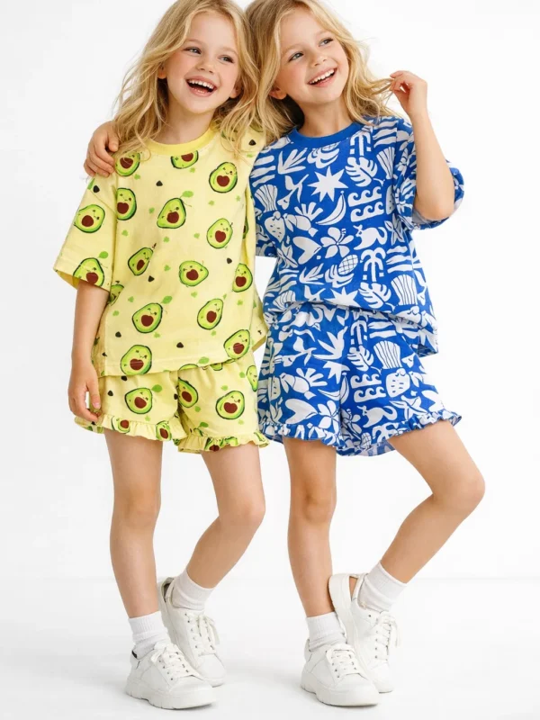 Pack of 2 Cord set: Tropical breeze and Avocado